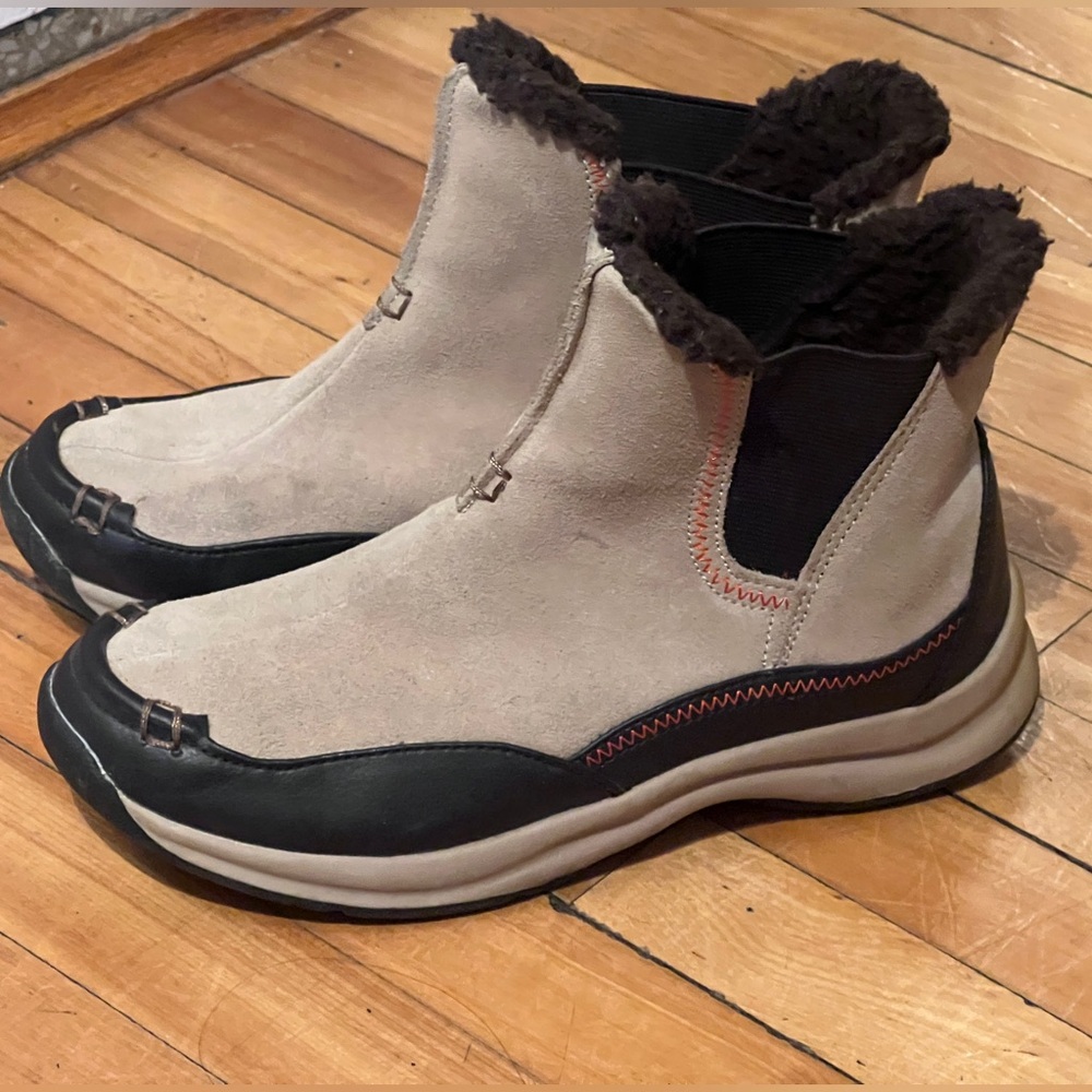 Lands' End Dark Brown Faux Fur-Lined Women's Slip-On Shoe